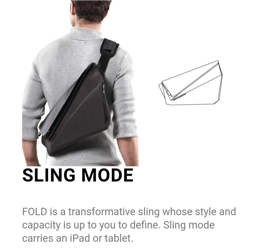 NIID FOLD Sling Bag Urbanature Convertible Gadget Laptop Backpack Grey