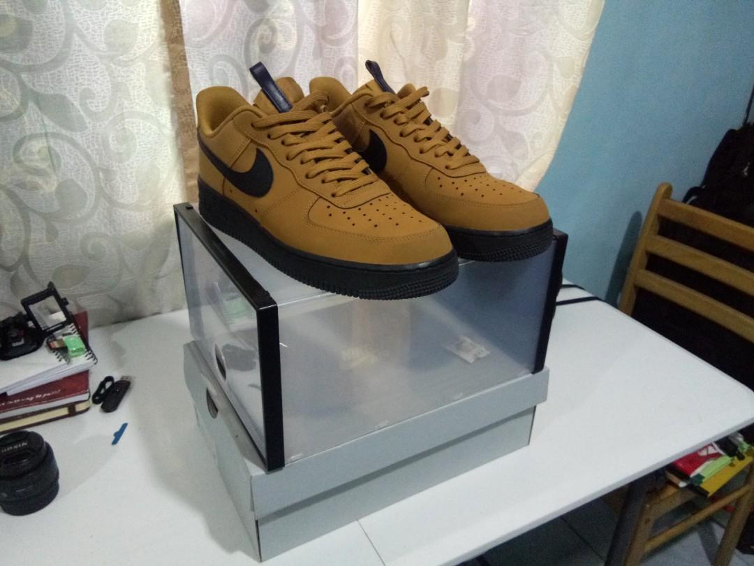 Nike AF1 1'07 Wheat Black, Men's Fashion, Footwear, Sneakers on Carousell
