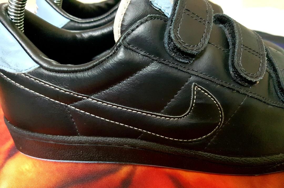 NIKE VELCRO 3 STRIPE BLACK LEATHER