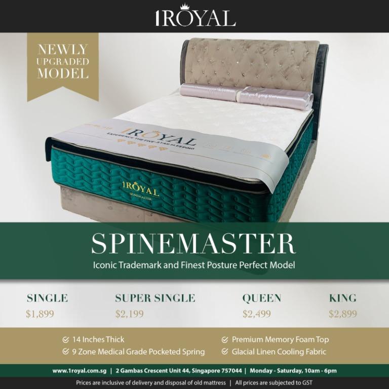 Pay S 633 First Instalment Spinemaster Mattress Furniture Beds Mattresses On Carousell