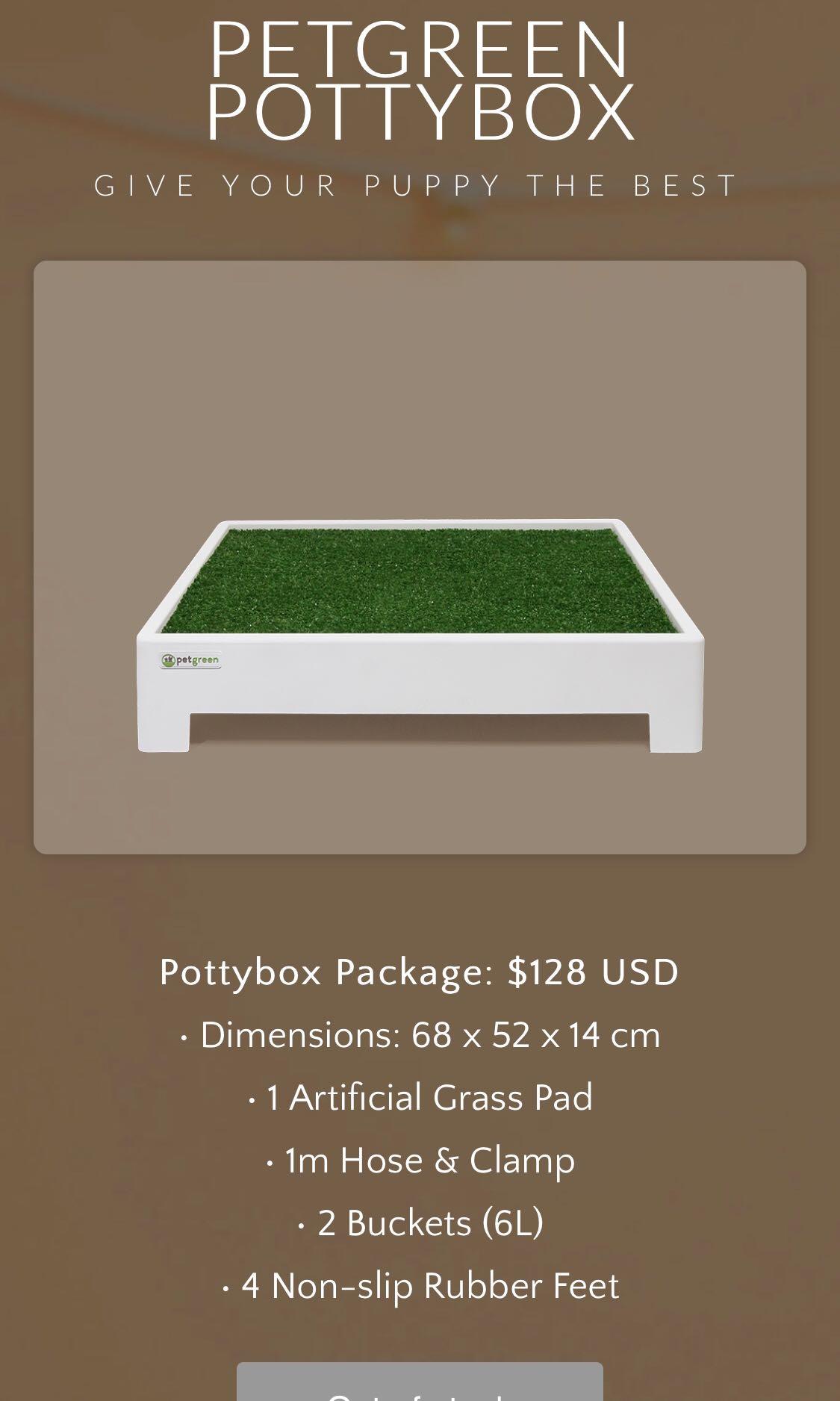 Pet Green Dog Pee Tray with Self Drainage and Artificial Grass, Pet