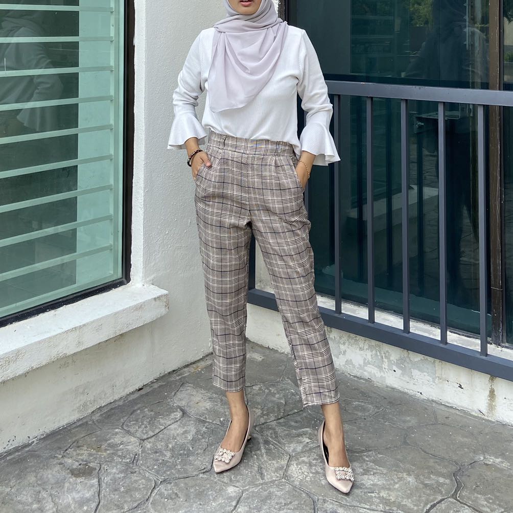 checkered vintage pants