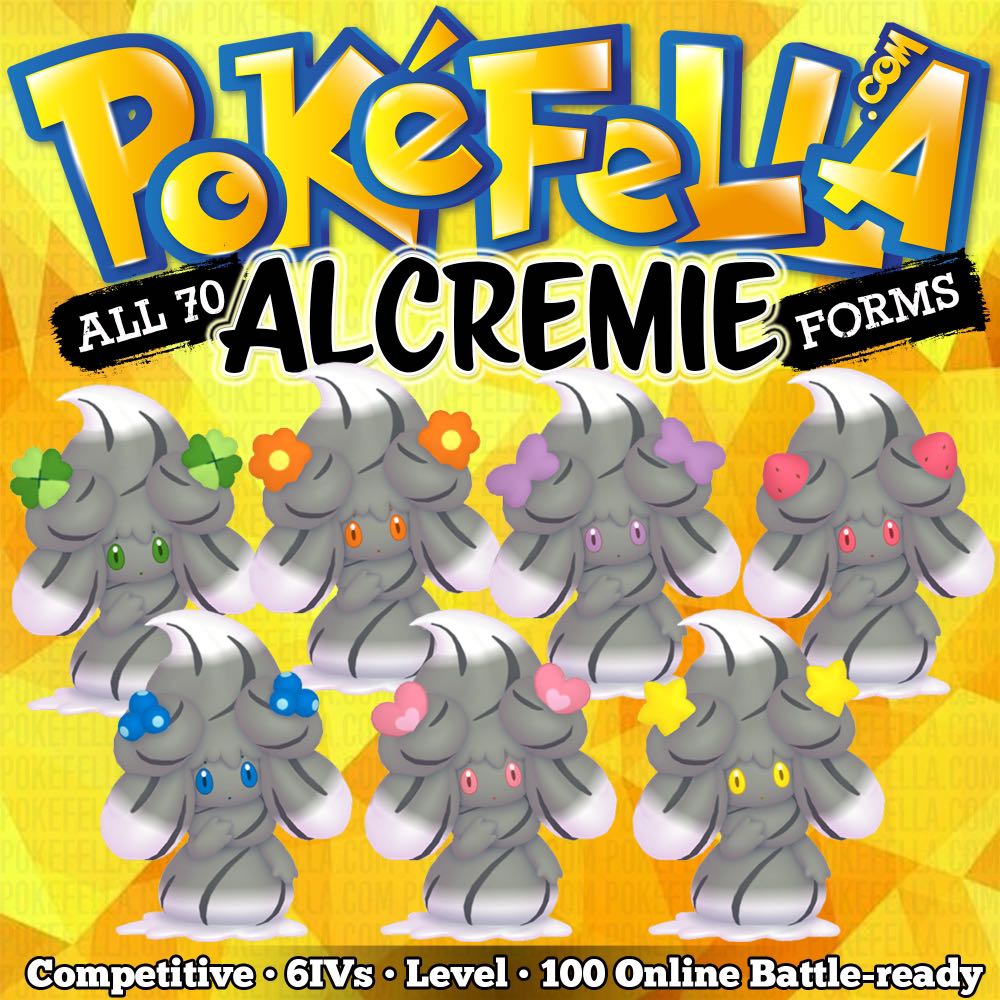 Pokemon All 70 Alcremie Forms bundle, Video Gaming, Video Games, Nintendo on Carousell