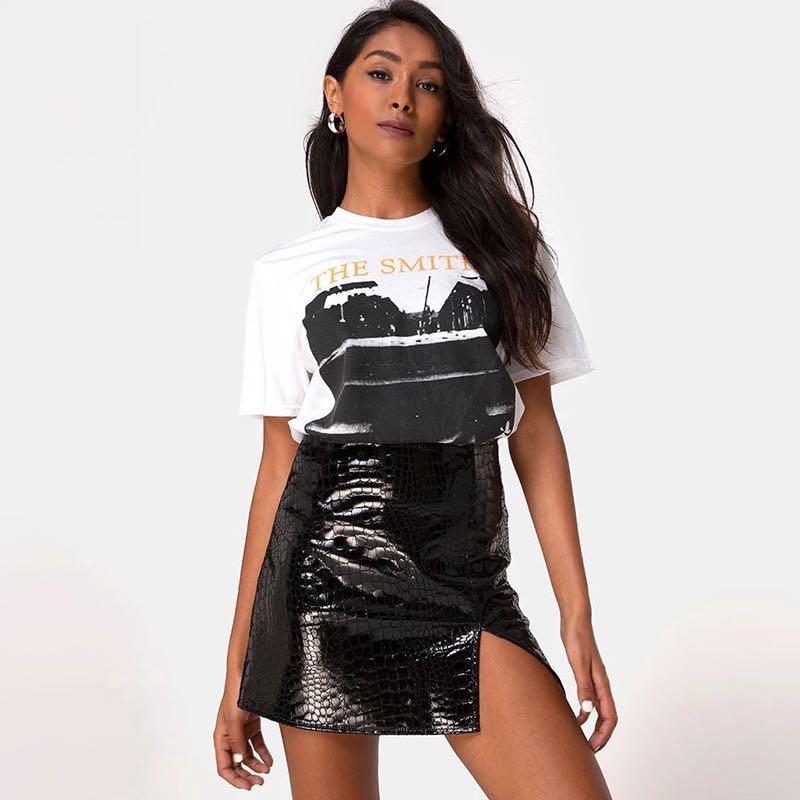 Pu leather skirt clearance