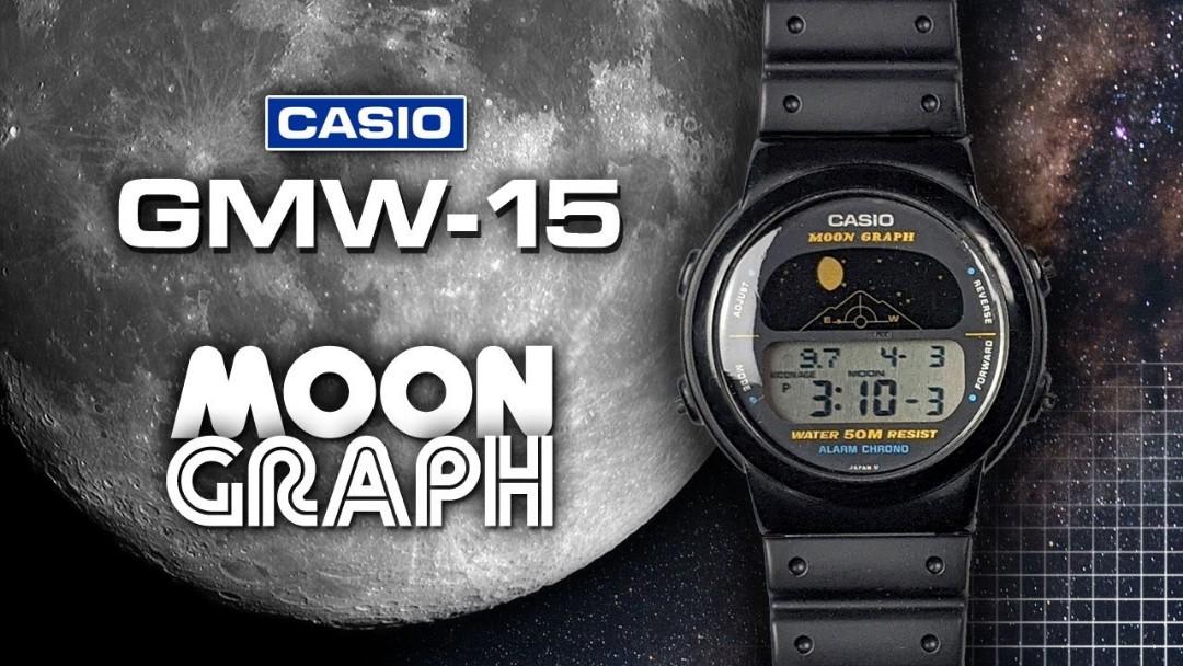 80年代 CASIO GMW-15 MOON GRAPH - 腕時計(デジタル)