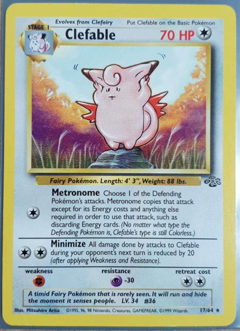Clefable Jungle EX 17/64 Pokemon Card 