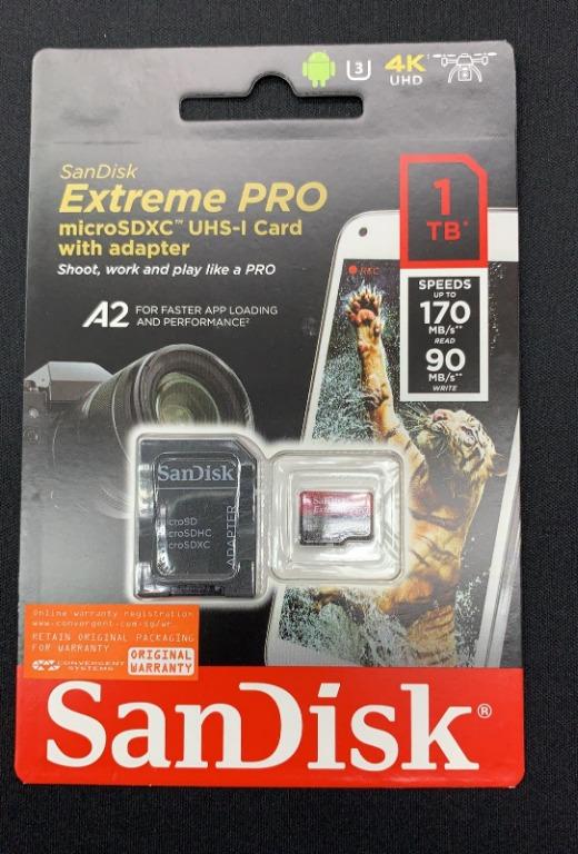 Sandisk 1tb Microsd Extreme Pro U3 V30 Flash Memory Card Tf Card 4k Microsd Card Mobile Phones Tablets Mobile Tablet Accessories Mobile Accessories On Carousell