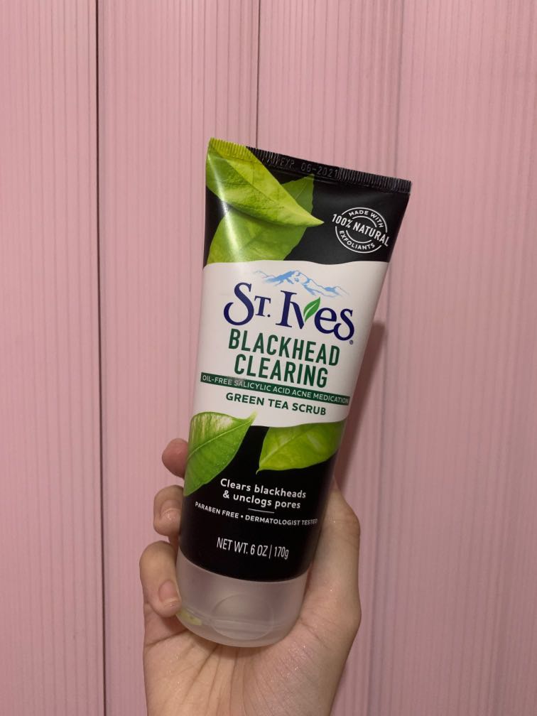 St Ives Blackhead Clearing Green Tea Scrub Health Beauty Skin Bath Body On Carousell