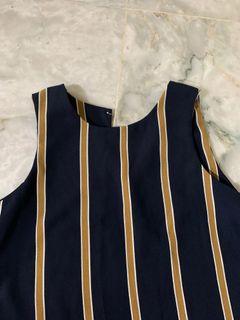 Striped button top