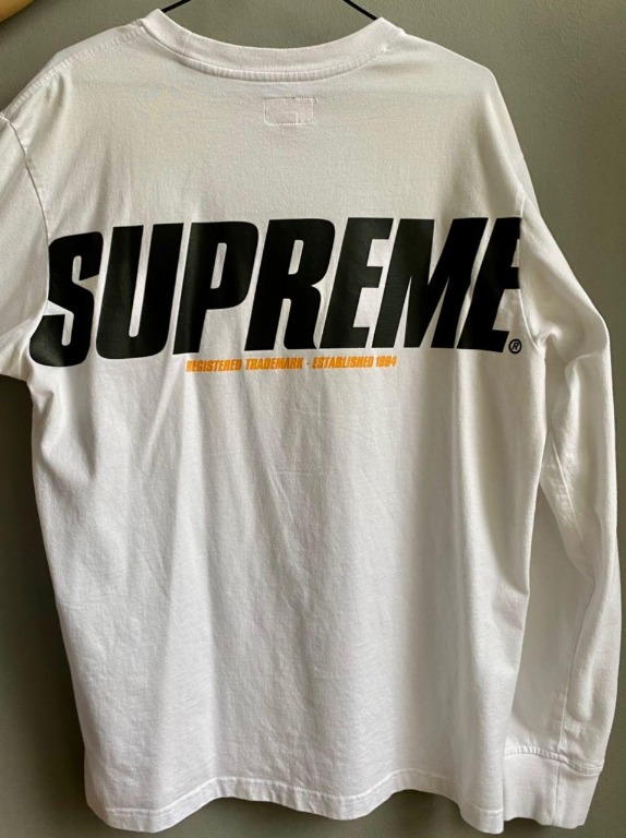 supreme white long sleeve shirt
