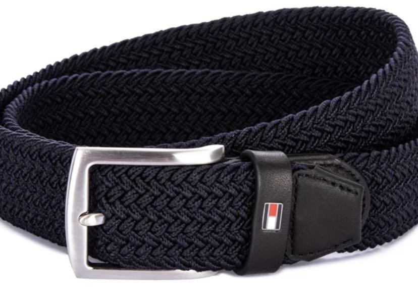 Tommy Hilfiger Braided Belt (Black), Men's Fashion, Watches