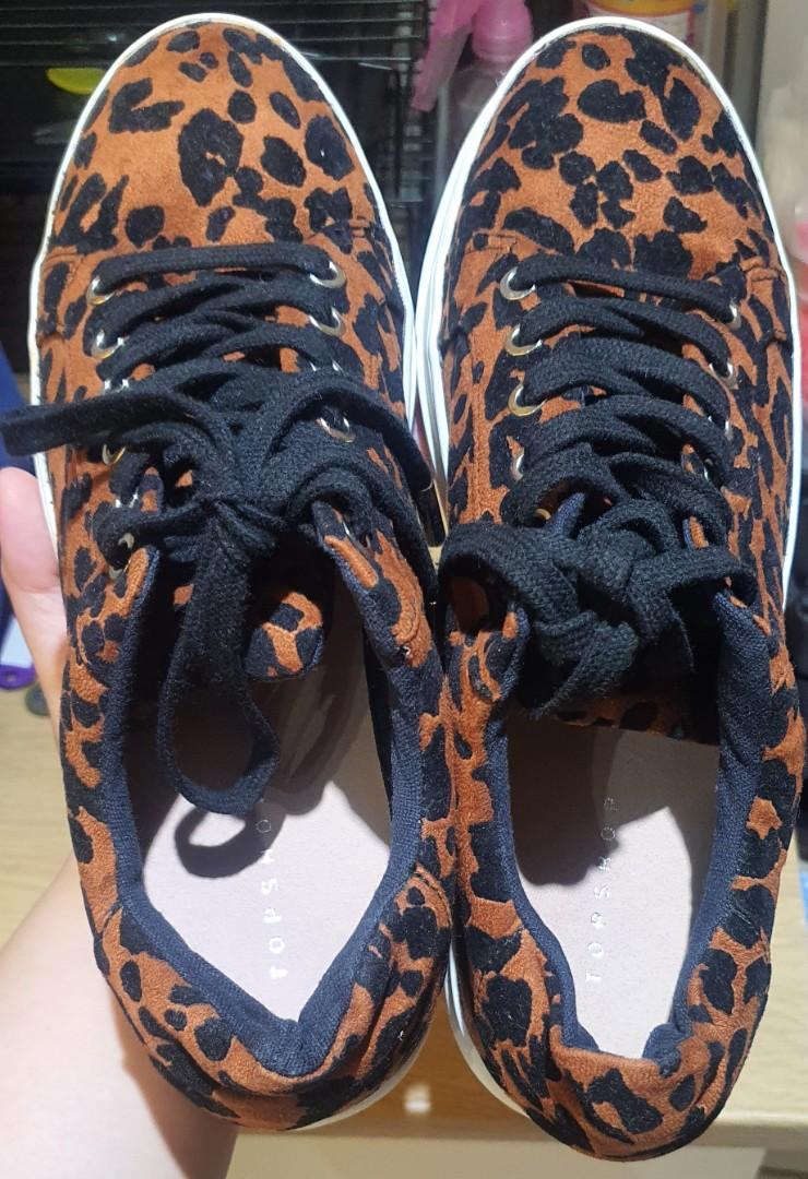 topshop leopard sneakers