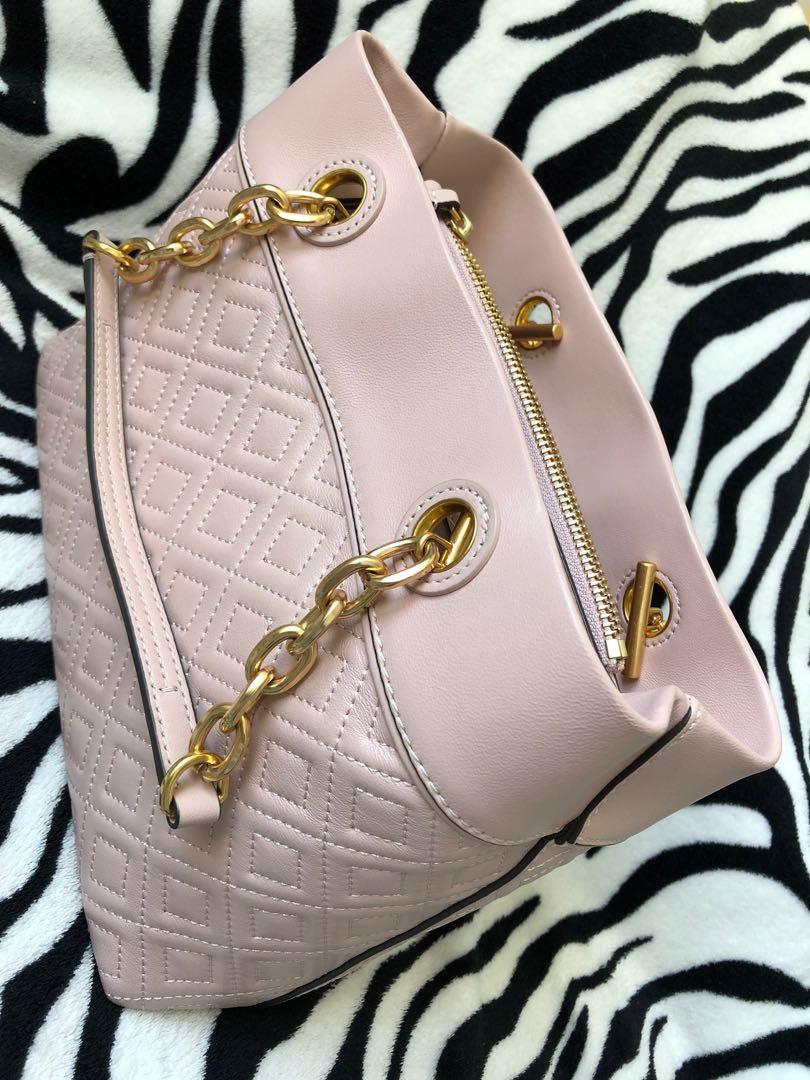 Tory Burch Fleming Small Tote Shell Pink Carousell