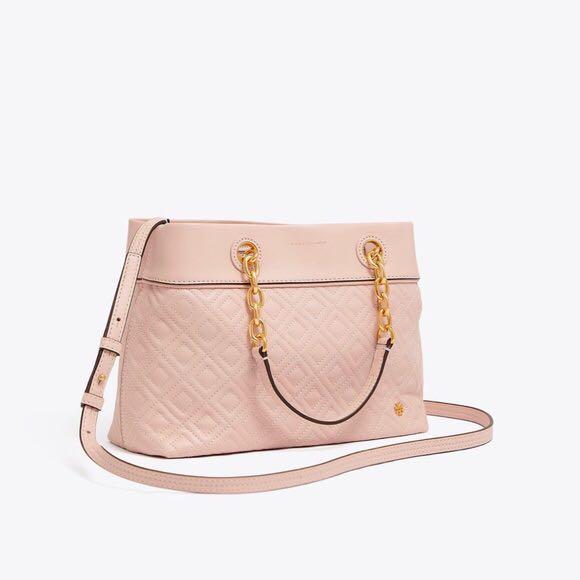 Tory Burch Fleming Small Tote Shell Pink