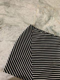 TTR Striped bandaged skirt