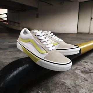Vans oldskool block sunny lime true white