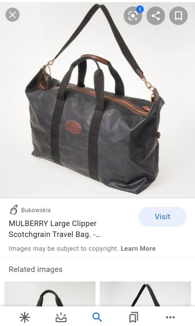 Mulberry, 'Clipper' scotch grain weekend bag. - Bukowskis