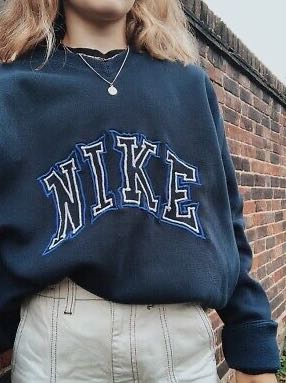 nike sweatshirt blue vintage