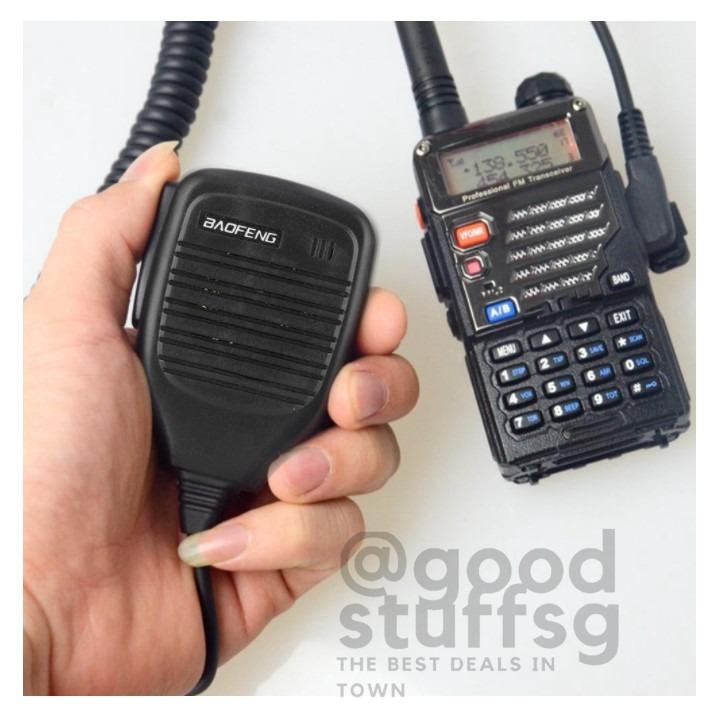Walkie Talkie Handheld Speaker Mic Shoulder Microphone for BaoFeng Kenwood  KPG, Mobile Phones  Gadgets, Walkie-Talkie on Carousell