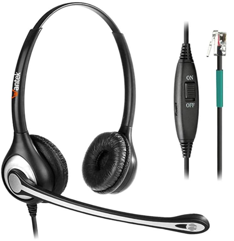 headset with mic for landline phone