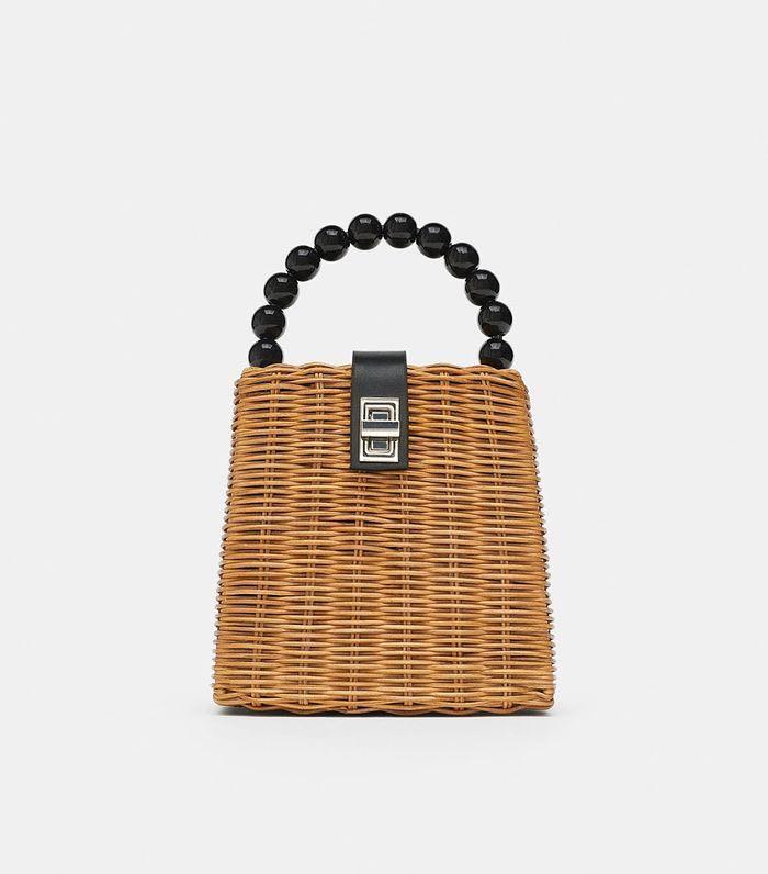 Zara woven crossbody box bag top
