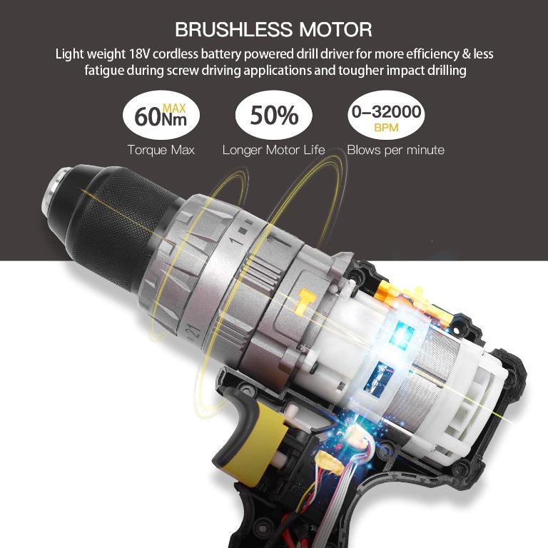 Teccpo brushless on sale tdhd02p