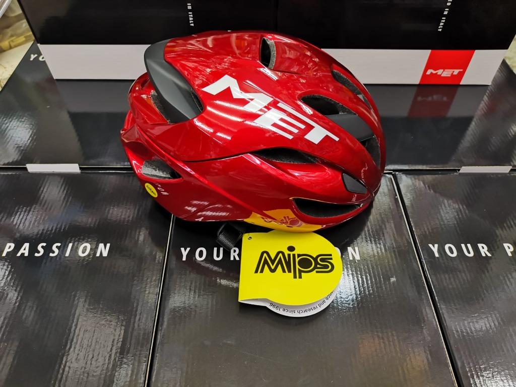 2022 Met Rivale Racer MIPS Helmet Red Metallic Size Medium Large Sports Equipment Bicycles Parts Parts Accessories on Carousell