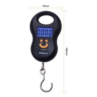 50kg x 10g Mini Digital Scale for Fishing Luggage Travel Weighting Steelyard Hanging Electronic Hook Scale Kitchen Weight Tool