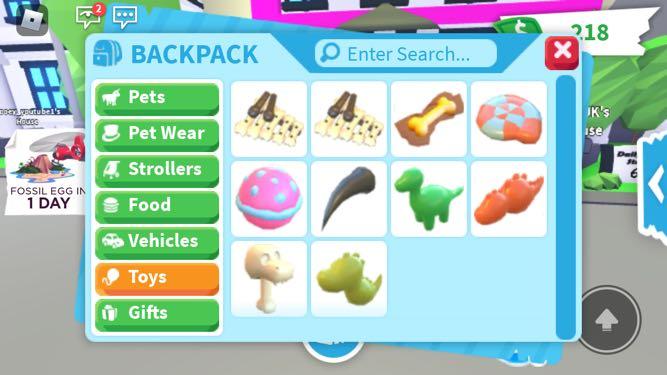all the dino toys in adopt me
