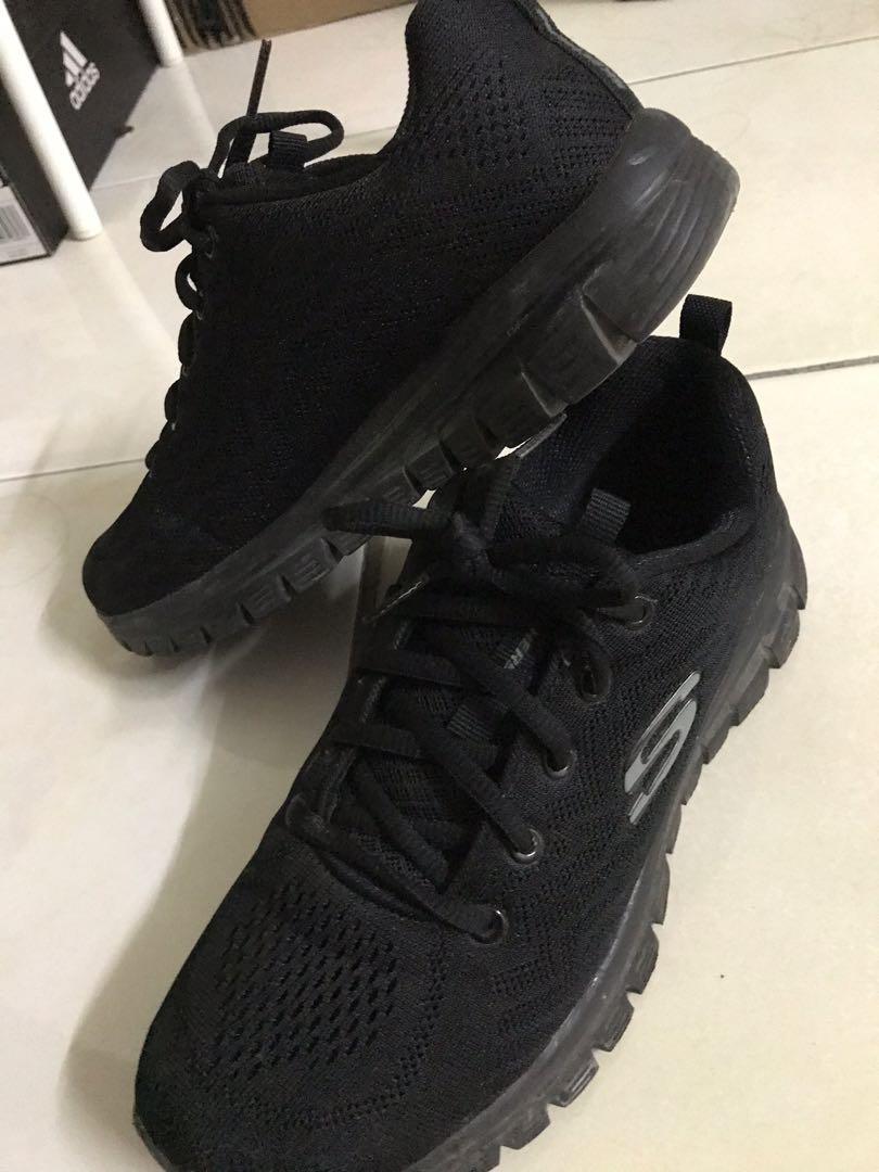 All Black Skechers Shoes