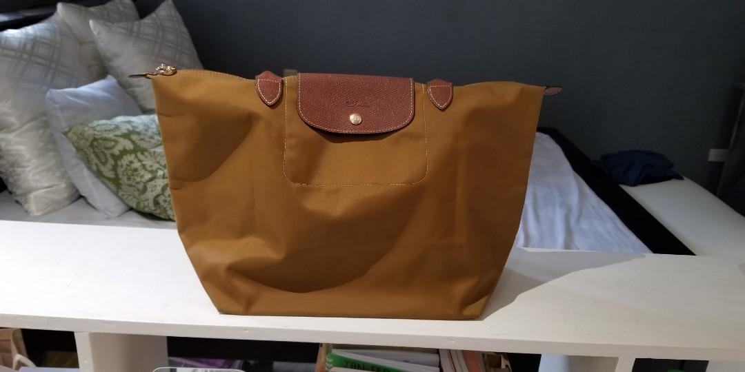 Authentic Longchamp Le Pliage Tan