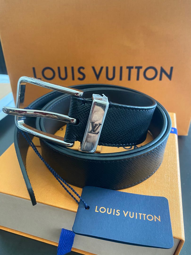 $1100 Louis Vuitton Goldtone Chain Leather Belt,100% Authentic