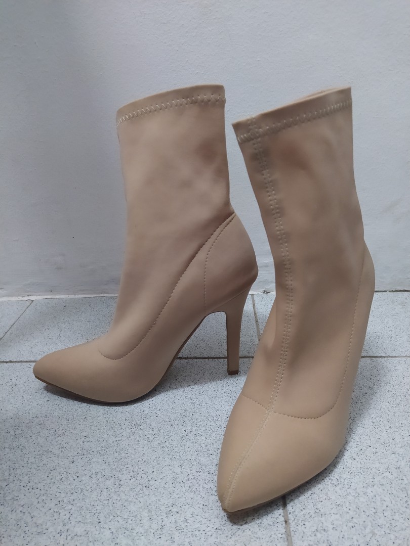 nude sock boots