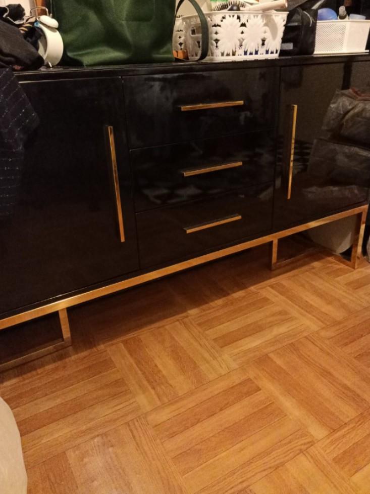 Black And Gold Console Table With Drawers / A console table or sofa