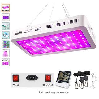 1200W Grow Light Indoor Plants Veg Flower Grow Light, WAKYME Adjustable Full Spectrum Double Switch Plant Light with Veg and Bloom Button and Powerful Heat Dissipation System for Indoor Plants Veg and Flower (120Pcs LEDs)
