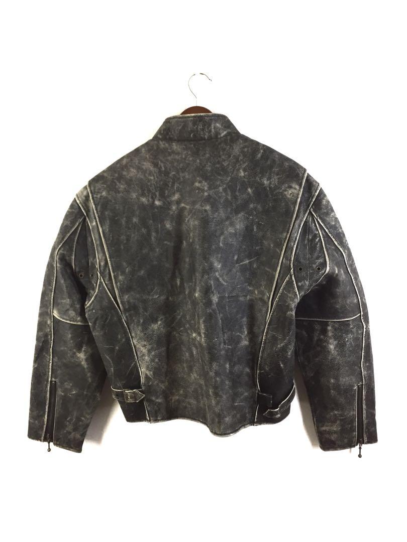 Broken Motorcycle Leather Jacket, Men's Fashion, Coats, Jackets 