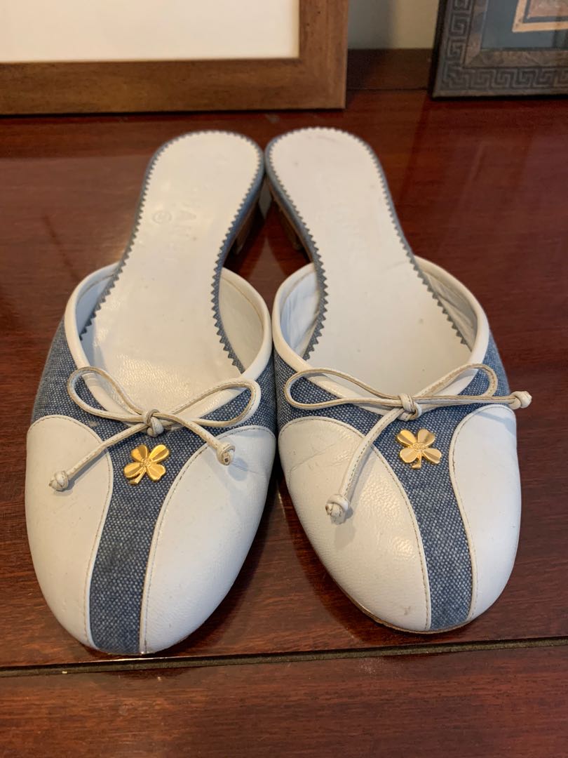 chanel flat mules
