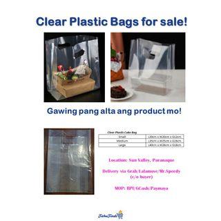 Clear Plastic Bag / Cake Bag / Pastry Bag / Food Bag / Nice Packaging Bag