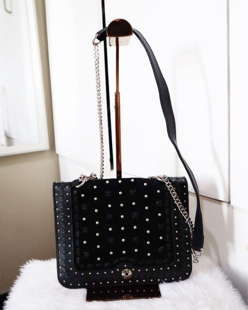 zara sling bag black