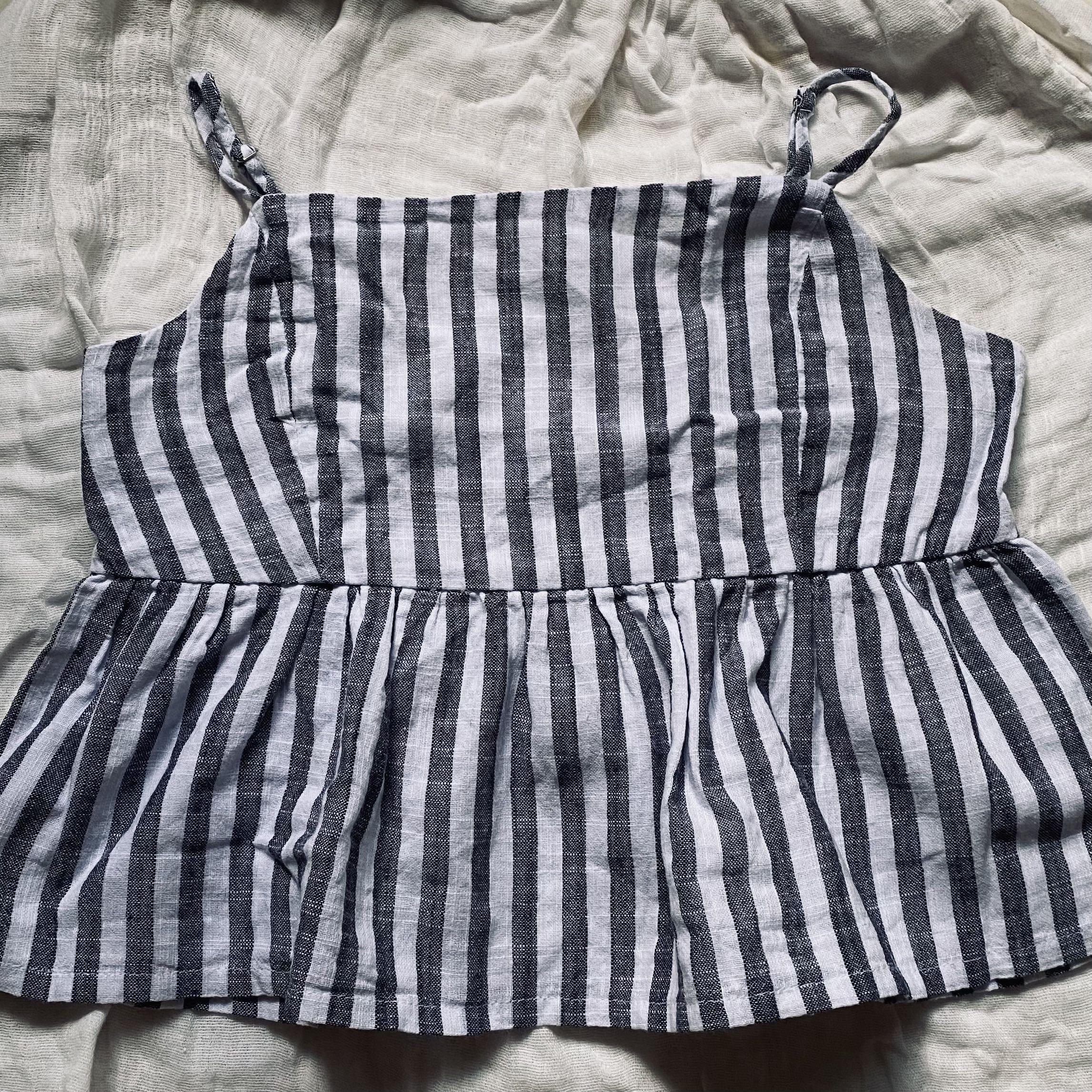 white cotton peplum top