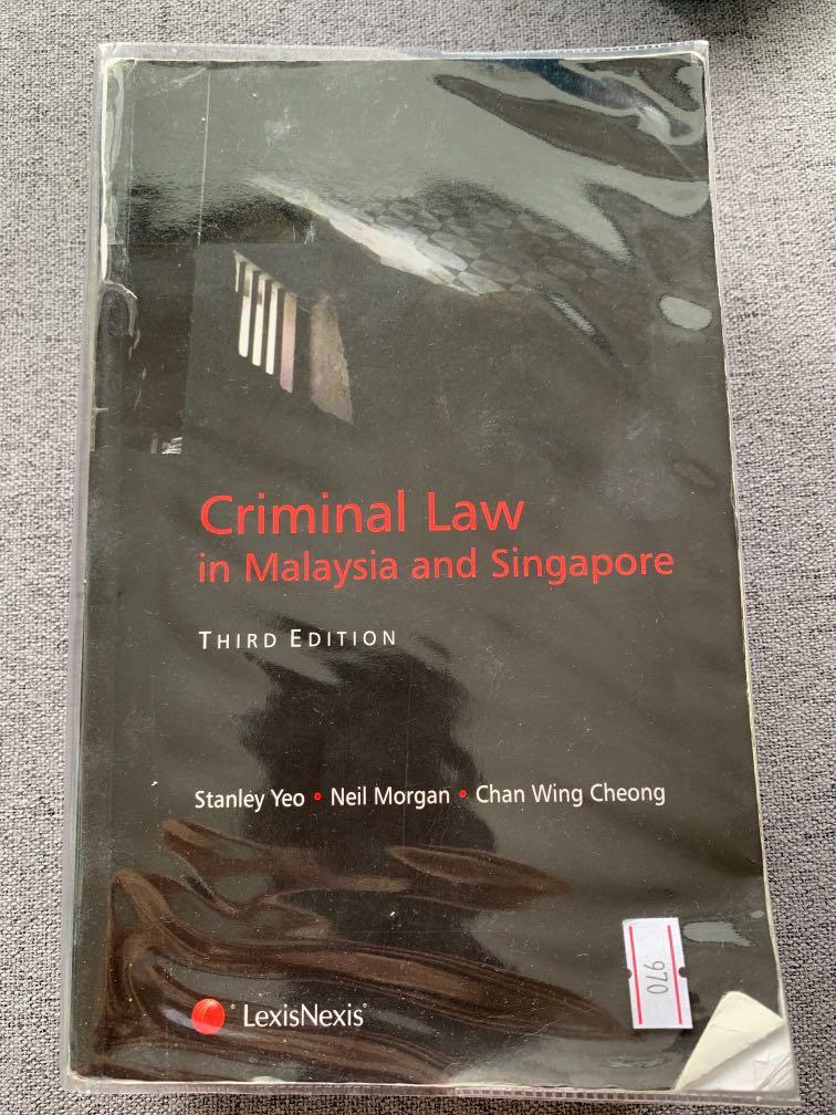 Criminal Law In Malaysia And Singapore Books Stationery Textbooks Professional Studies On Carousell