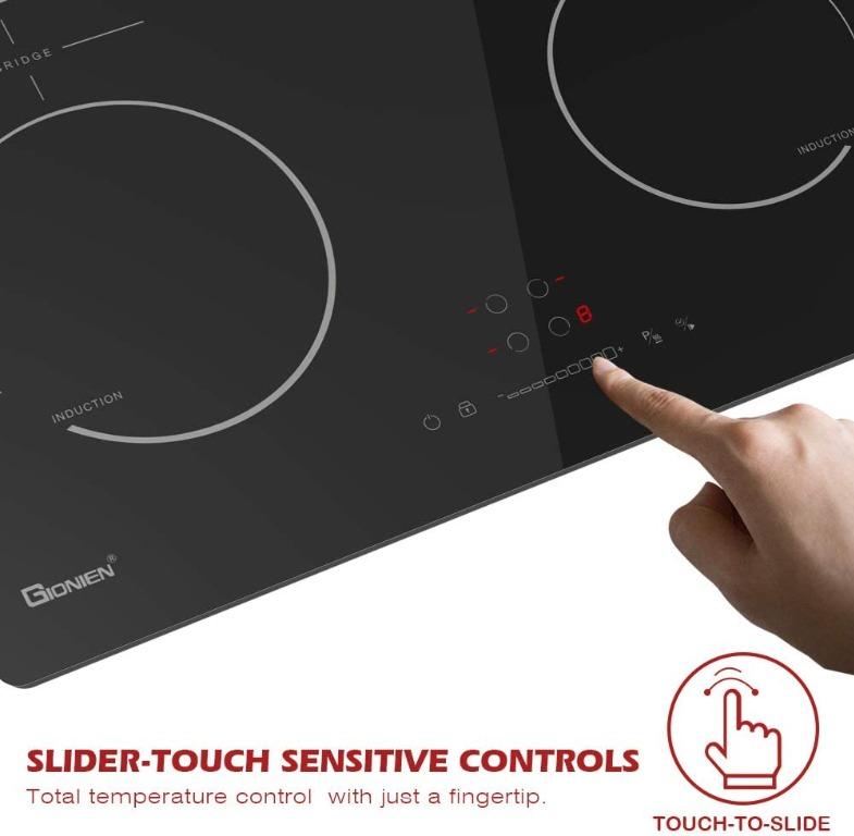 ESJ. GIONIEN Plugin Induction Hob 13 Amp 3kW, 60cm Integrated Electric Cooktop with Bridge