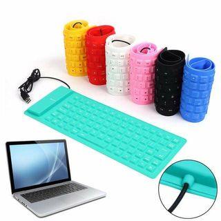 For Laptop Notebook Portable Flexible Silicone Keyboard Foldable Waterproof Dustproof USB Silent Keys PC Keyboard