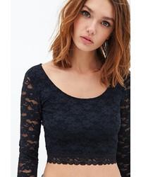 black lace shirt forever 21