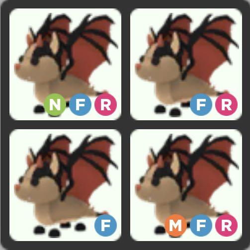 Fr Bat Dragon X1 Adopt Me Roblox Mnfr Mega Neon Fly Ride Nfr Bat Dragon Toys Games Video Gaming In Game Products On Carousell - roblox adopt me bat dragon neon