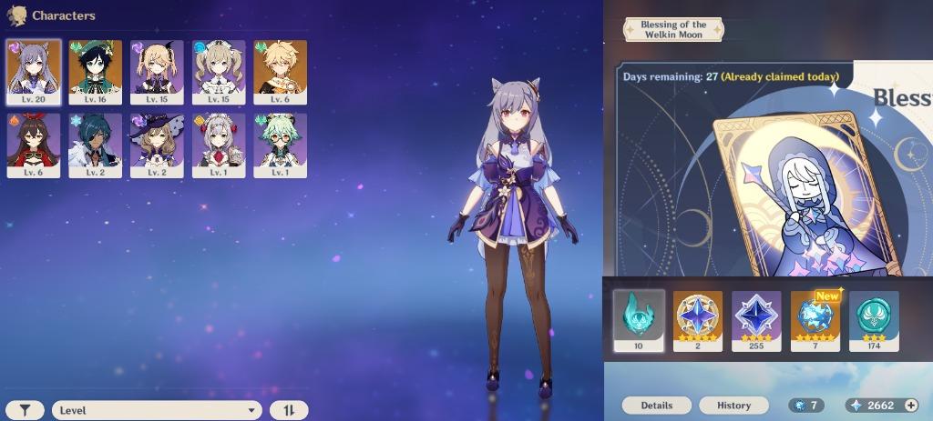 Genshin Impact Keqing Venti With Plenty Gem And Monthly Pack Subscribed Video Gaming Video Games On Carousell