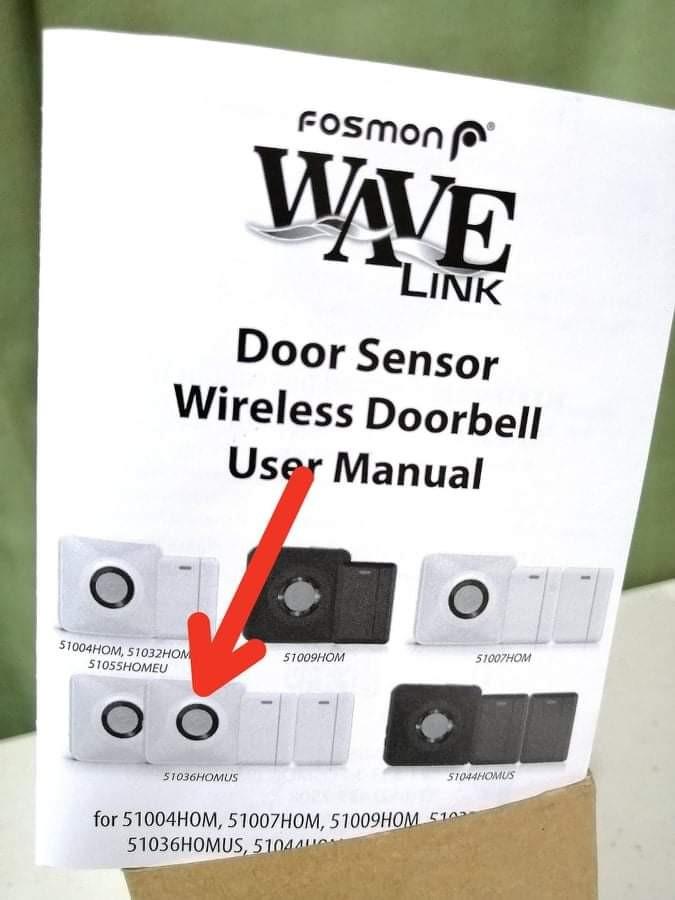 Genuine FOSMON Wavelink Wireless Door Doorbell Open Chime Alarm