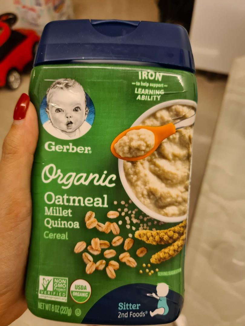 gerber organic oatmeal millet quinoa cereal