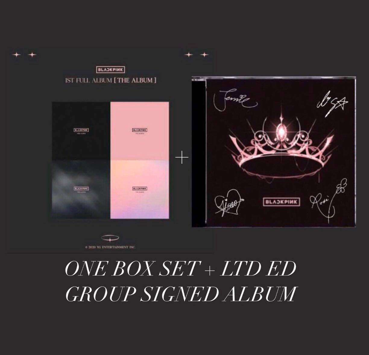 Group Signed Blackpink The Album Box Set One Group Signed Cd Bundle Limited Edition Entertainment K Wave On Carousell