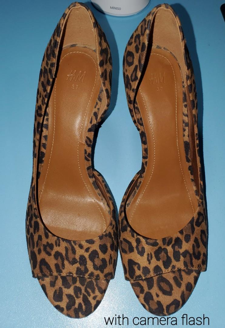 h&m leopard heels